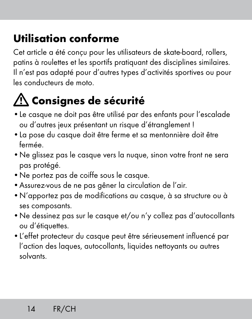 Utilisation conforme, Consignes de sécurité | Crivit IH-1788 User Manual | Page 12 / 38