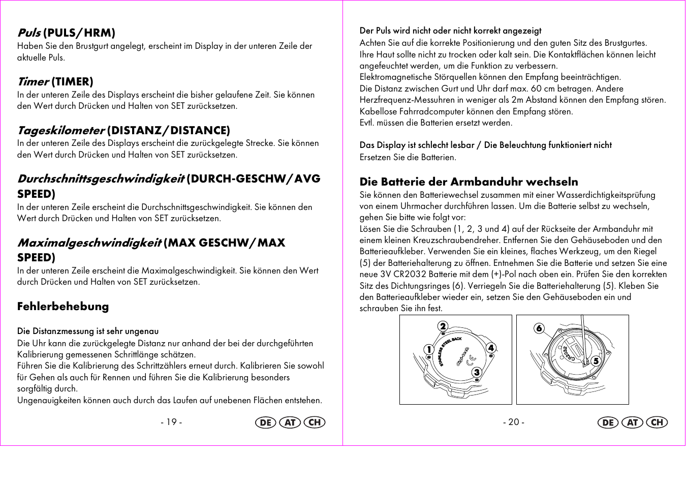 Puls, Timer, Tageskilometer | Durchschnittsgeschwindigkeit, Maximalgeschwindigkeit | Crivit 1-LD3604-х User Manual | Page 11 / 51
