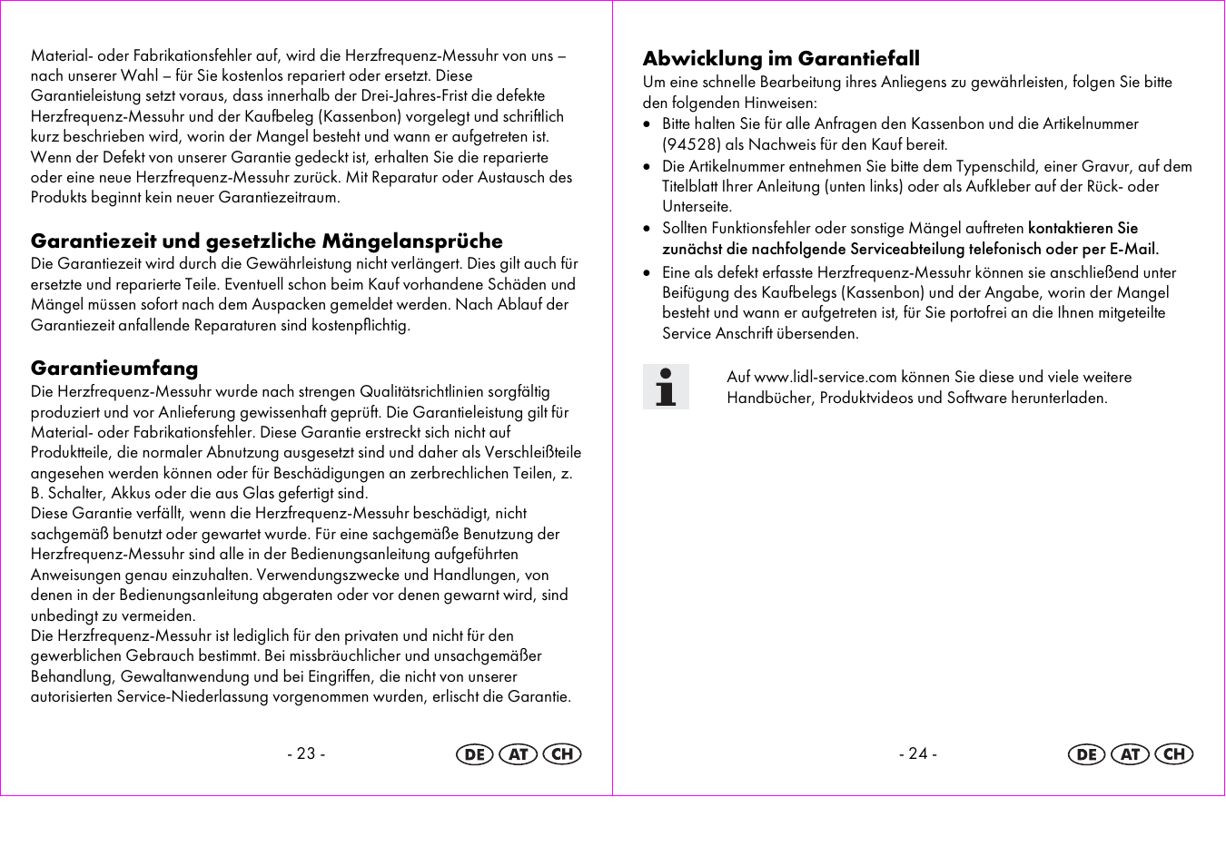 Garantiezeit und gesetzliche mängelansprüche, Garantieumfang, Abwicklung im garantiefall | Crivit 1-LD3604-х User Manual | Page 13 / 51