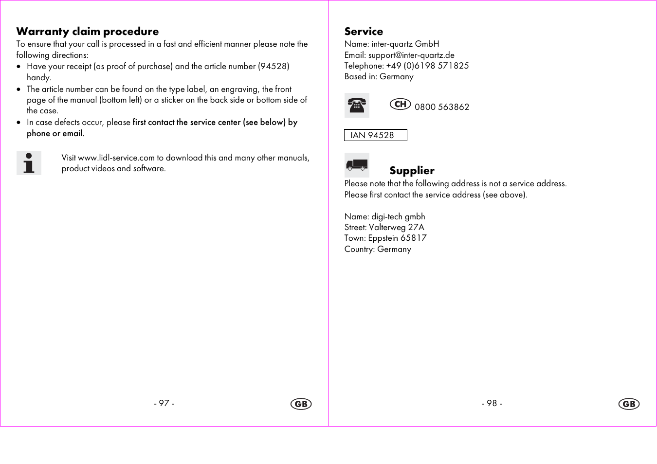 Crivit 1-LD3604-х User Manual | Page 50 / 51