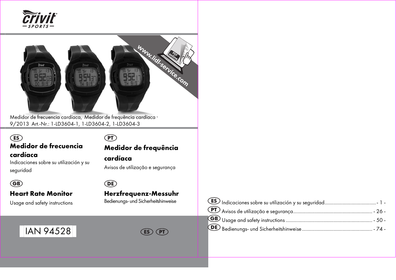 Crivit 1-LD3604-х User Manual | 51 pages
