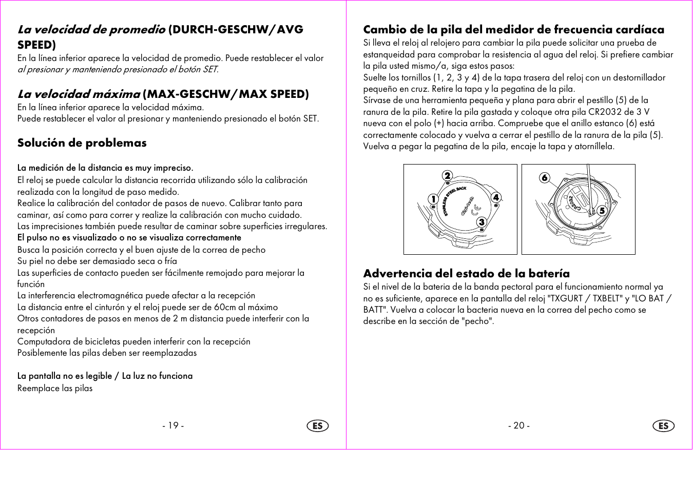 La velocidad de promedio, La velocidad máxima | Crivit 1-LD3604-х User Manual | Page 11 / 51