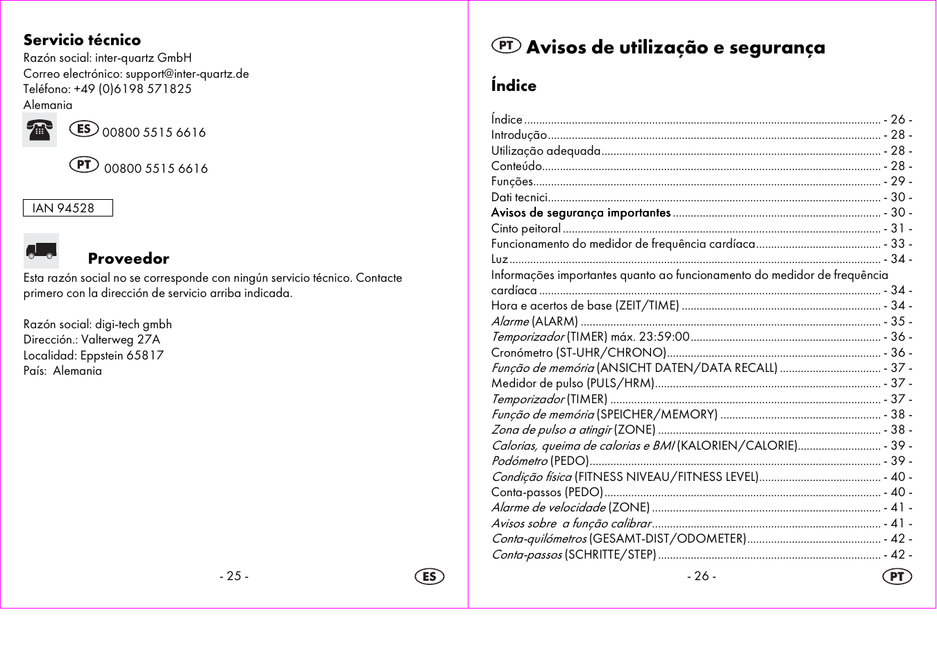 Avisos de utilização e segurança | Crivit 1-LD3604-х User Manual | Page 14 / 51