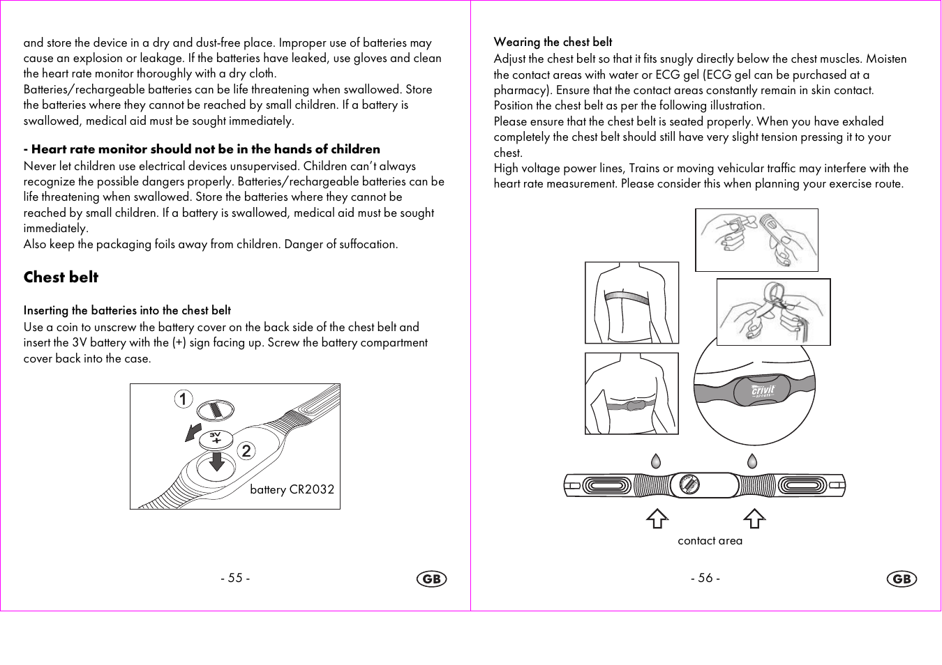 Chest belt | Crivit 1-LD3604-х User Manual | Page 29 / 51