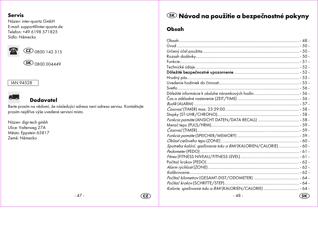 Návod na použitie a bezpečnostné pokyny | Crivit 1-LD3604-х User Manual | Page 25 / 49