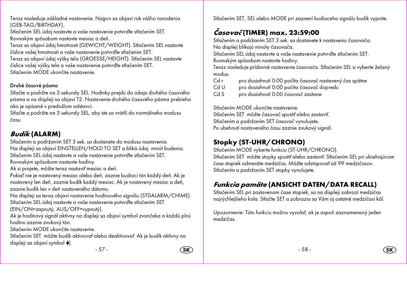 Budík, Časovač, Funkcia pamäte | Crivit 1-LD3604-х User Manual | Page 30 / 49