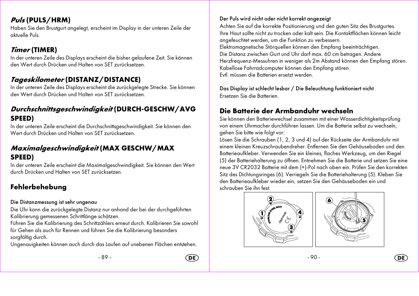 Puls, Timer, Tageskilometer | Durchschnittsgeschwindigkeit, Maximalgeschwindigkeit | Crivit 1-LD3604-х User Manual | Page 46 / 49