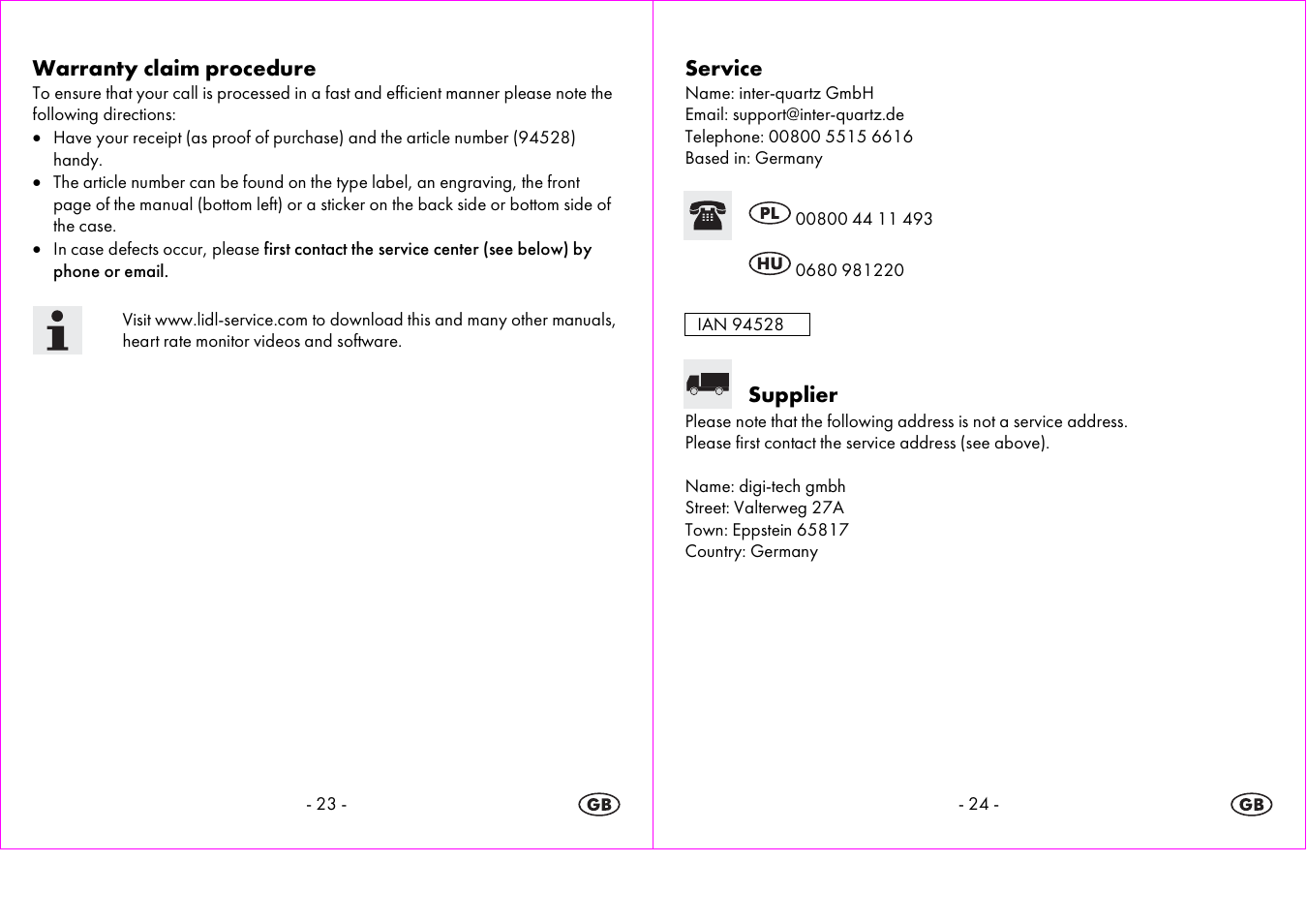 Crivit 1-LD3604-х User Manual | Page 13 / 51