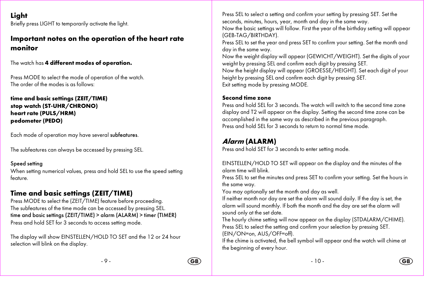 Alarm | Crivit 1-LD3604-х User Manual | Page 6 / 51