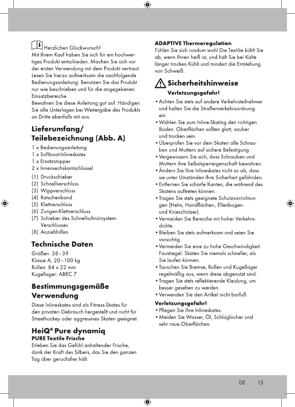 Crivit DI-1736 User Manual | Page 15 / 28