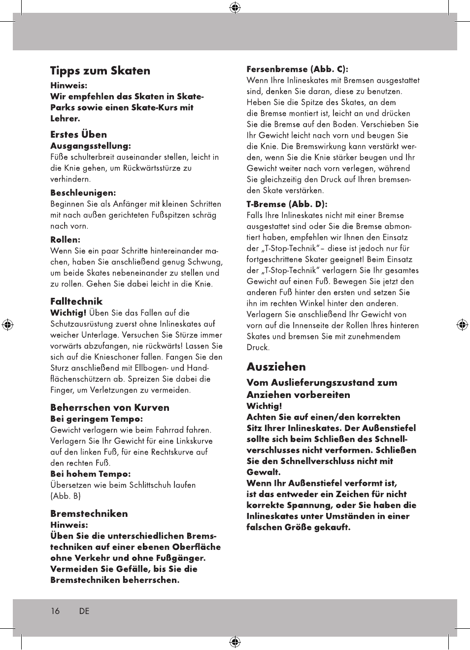 Crivit DI-1736 User Manual | Page 16 / 28