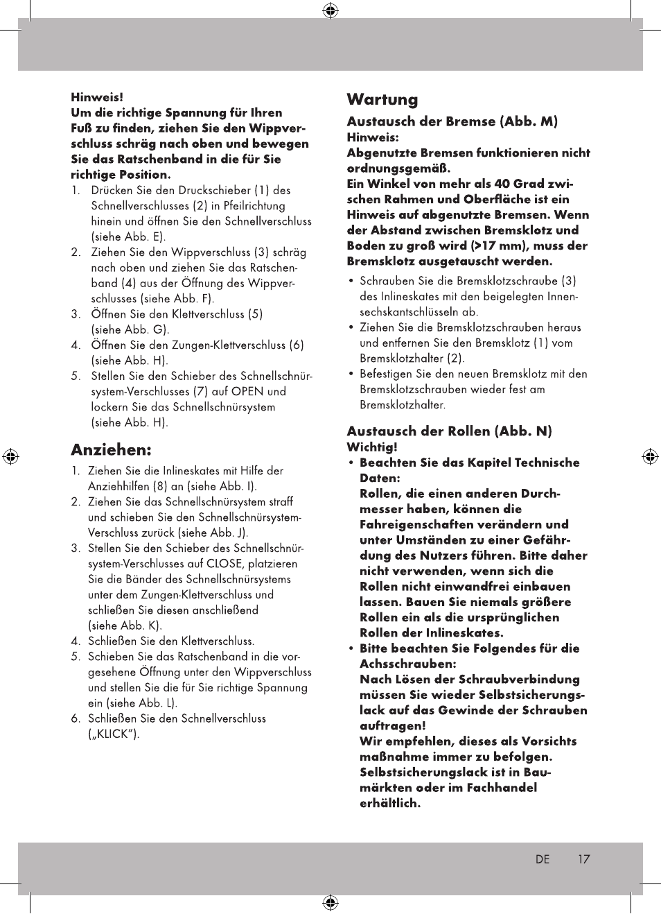 Crivit DI-1736 User Manual | Page 17 / 28