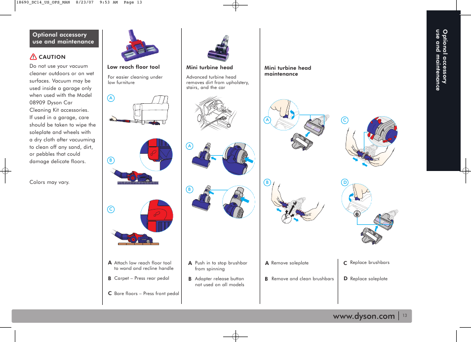 DYSON DC14 User Manual | Page 13 / 18