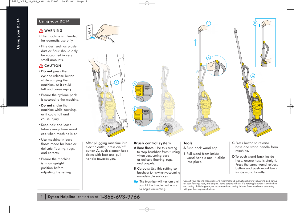 DYSON DC14 User Manual | Page 6 / 18