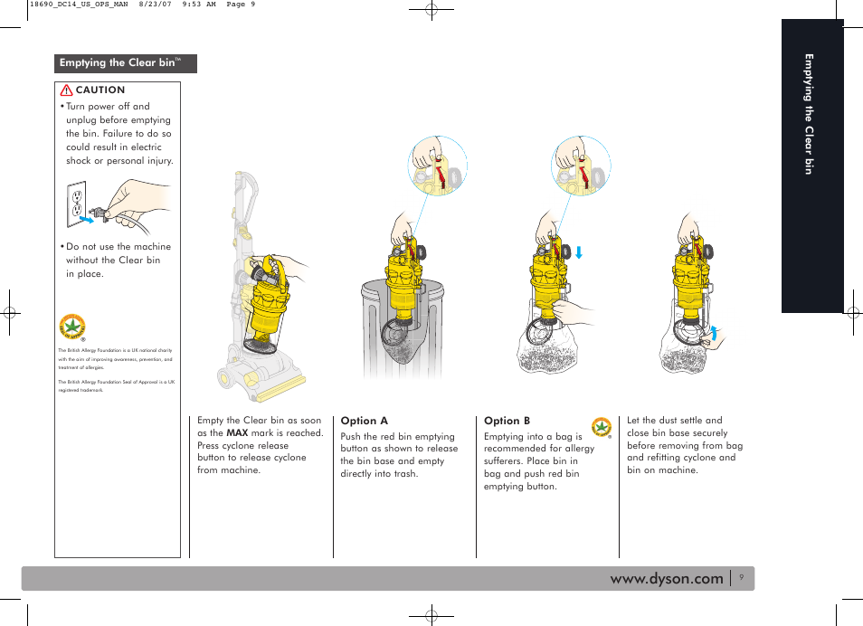 DYSON DC14 User Manual | Page 9 / 18