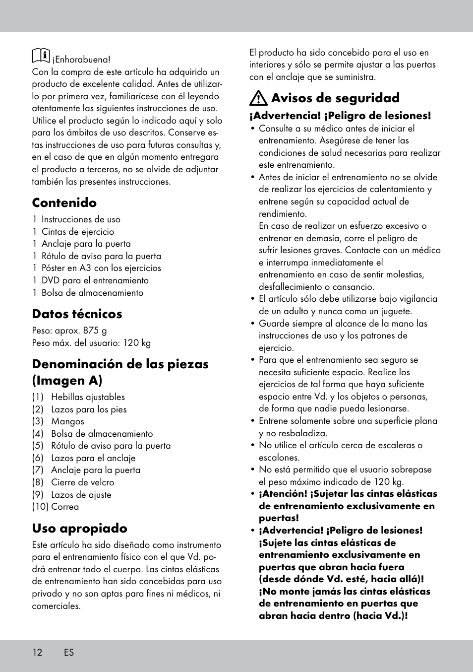 Crivit ST-1744 User Manual | Page 12 / 44
