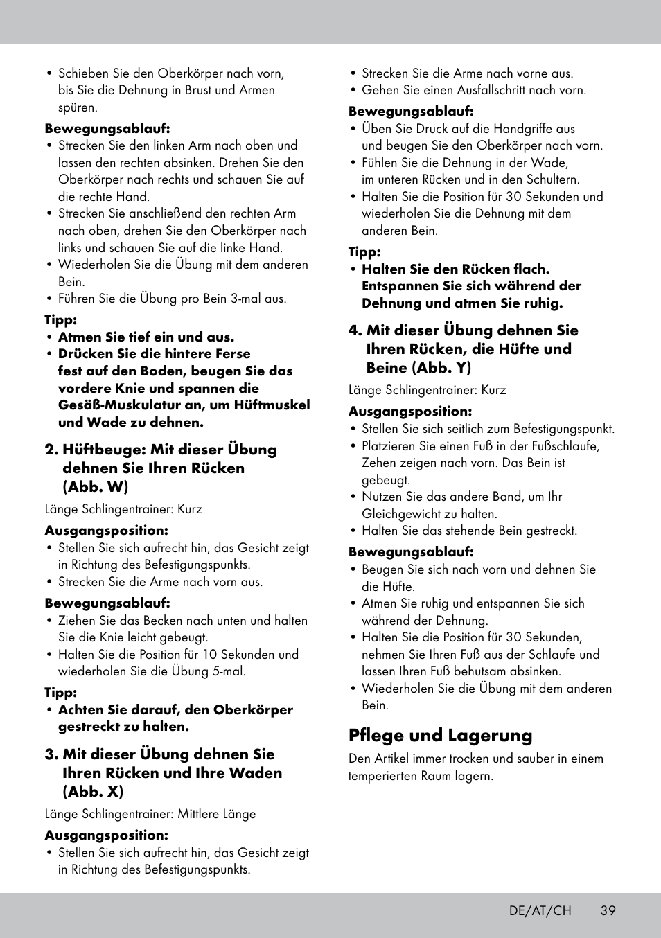 Pflege und lagerung | Crivit ST-1744 User Manual | Page 39 / 44