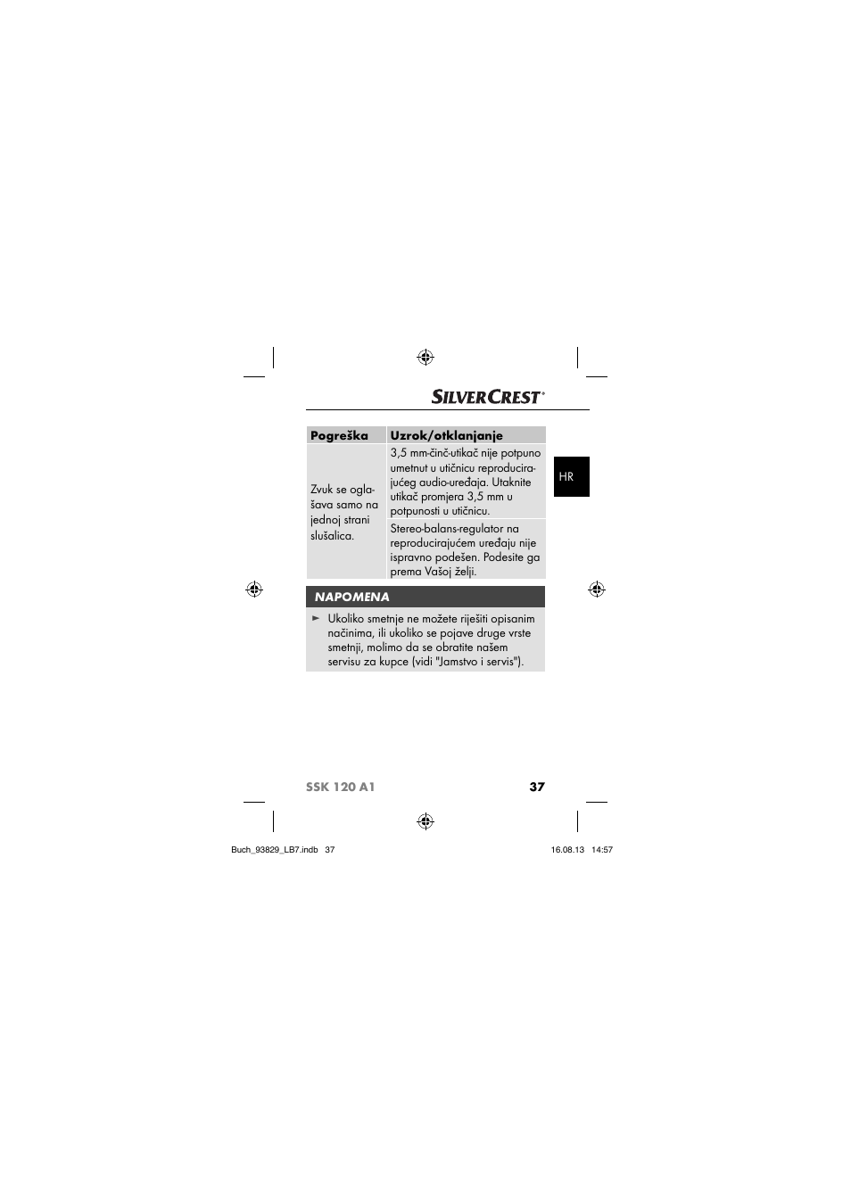 Crivit SSK 120 A1 User Manual | Page 40 / 113