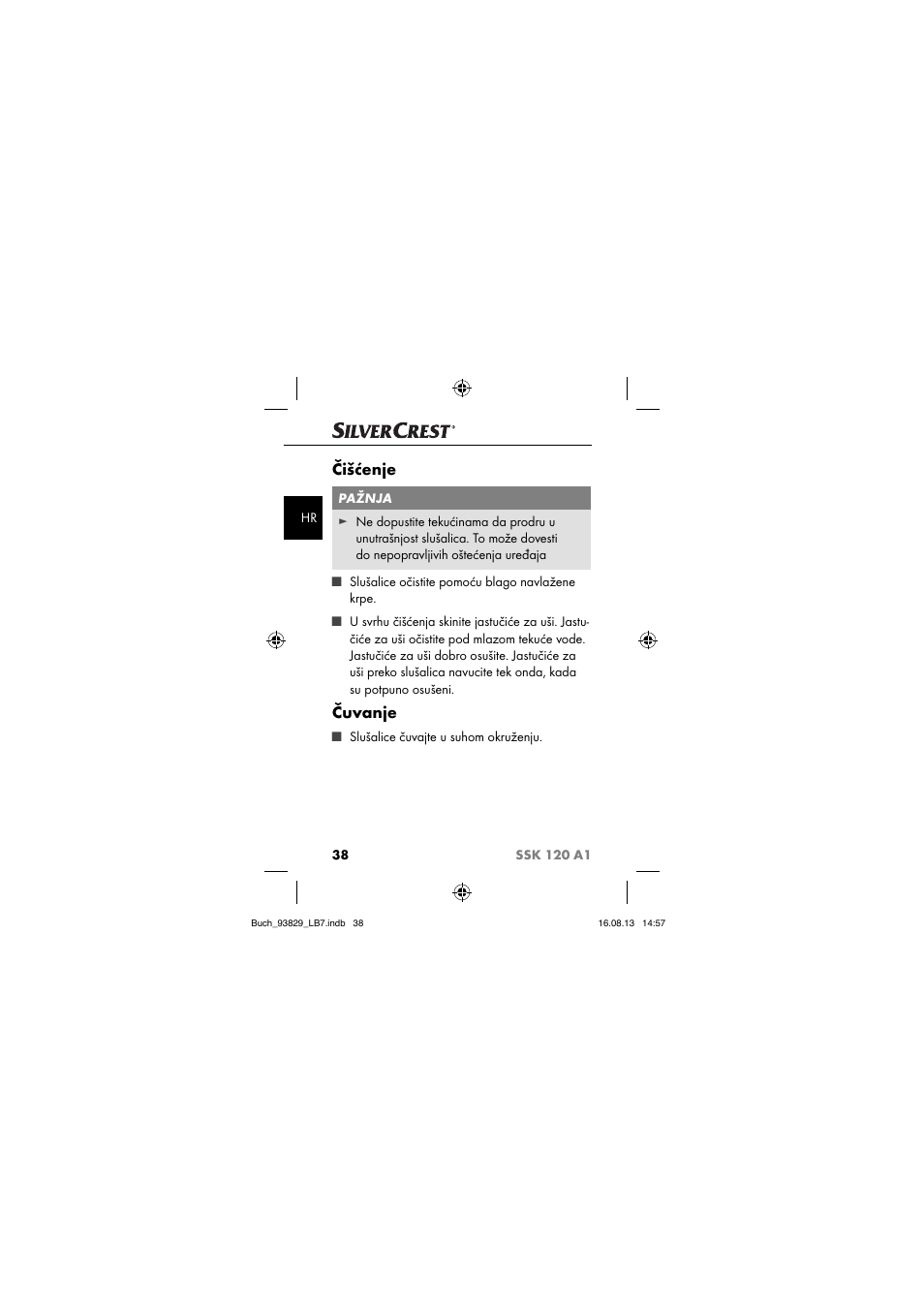 Čišćenje, Čuvanje | Crivit SSK 120 A1 User Manual | Page 41 / 113