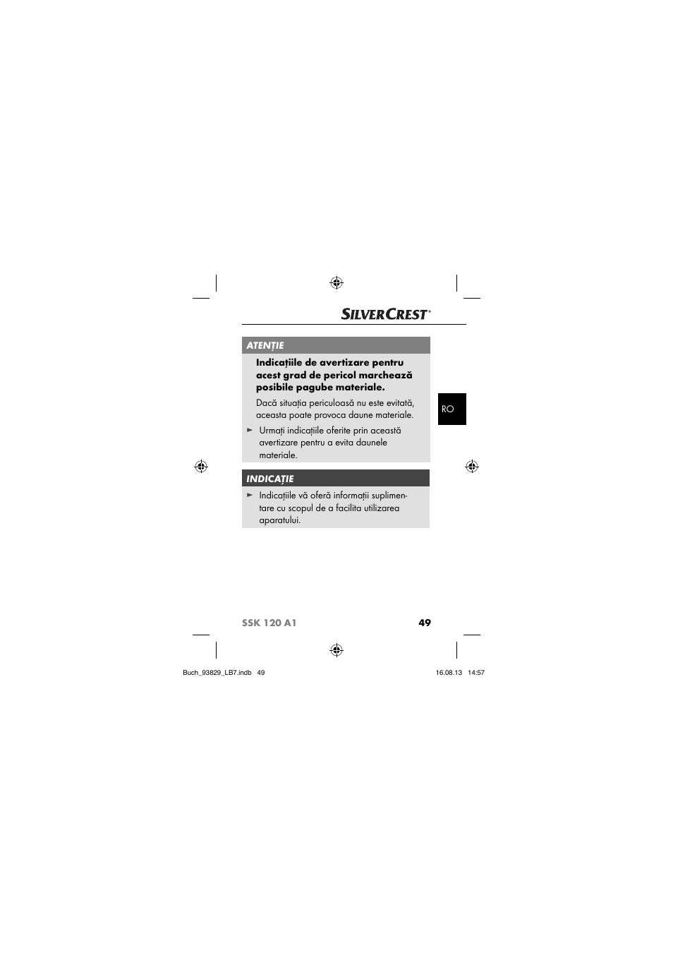 Crivit SSK 120 A1 User Manual | Page 52 / 113