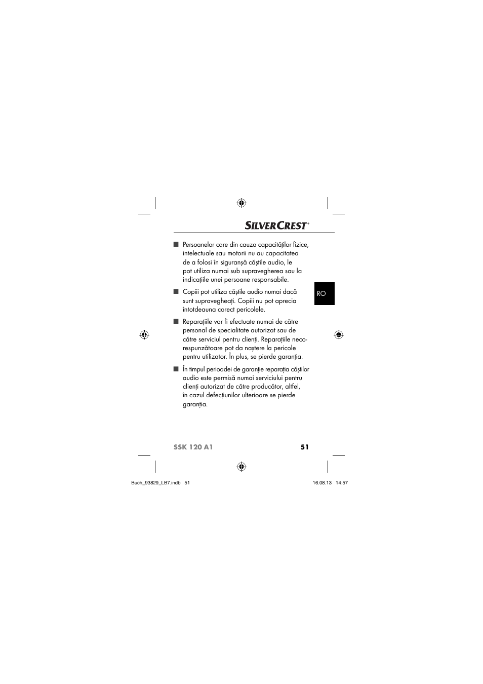 Crivit SSK 120 A1 User Manual | Page 54 / 113