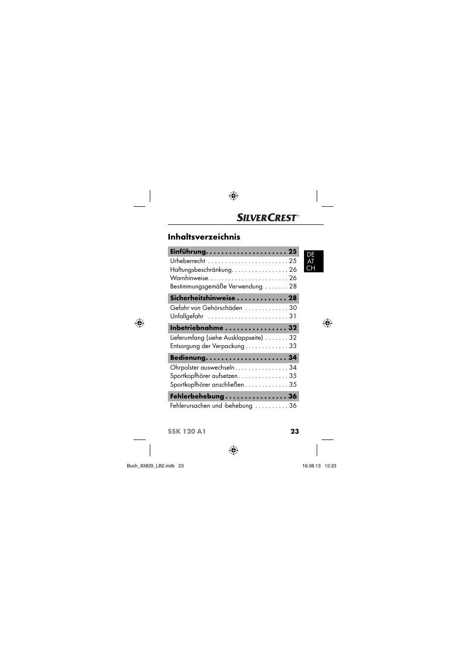 Crivit SSK 120 A1 User Manual | Page 26 / 69