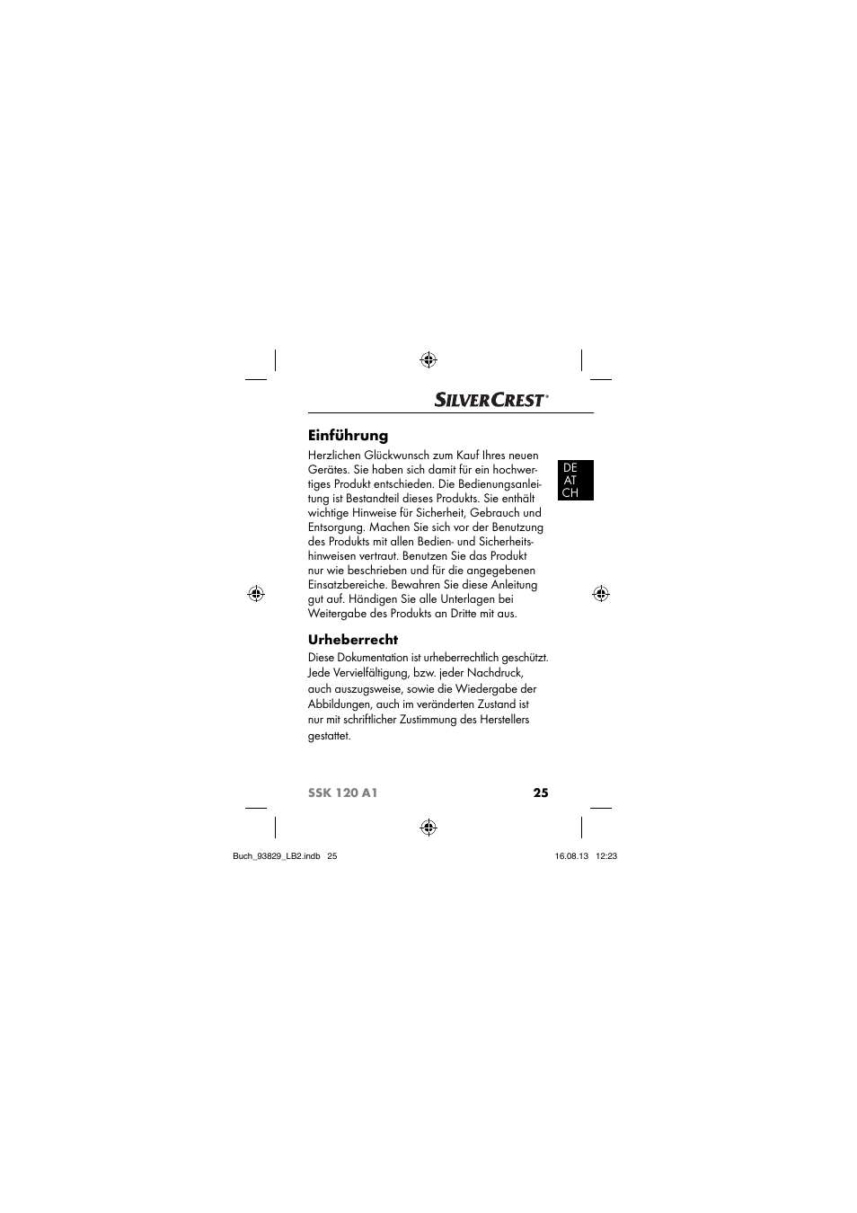 Einführung, Urheberrecht | Crivit SSK 120 A1 User Manual | Page 28 / 69