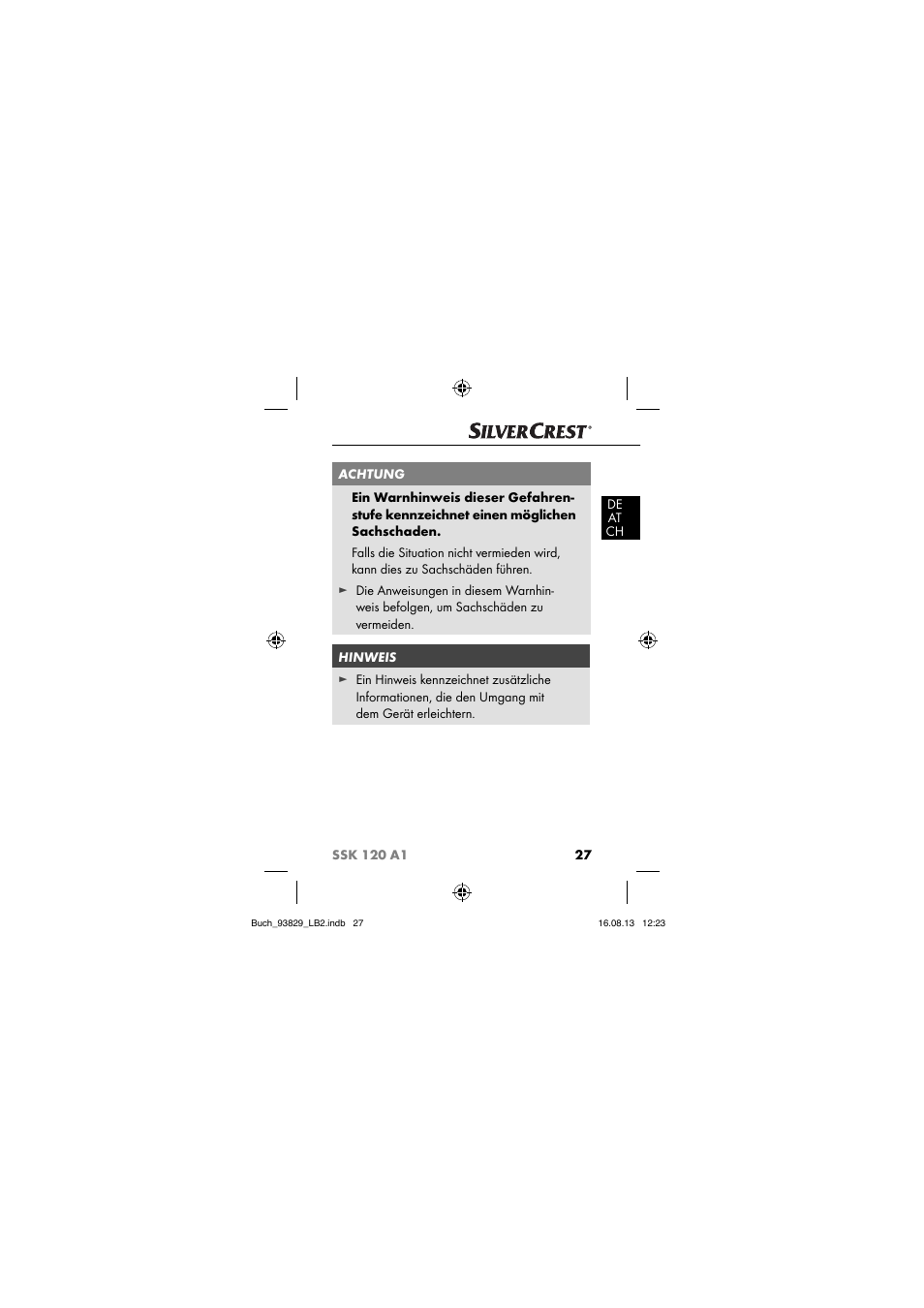 Crivit SSK 120 A1 User Manual | Page 30 / 69