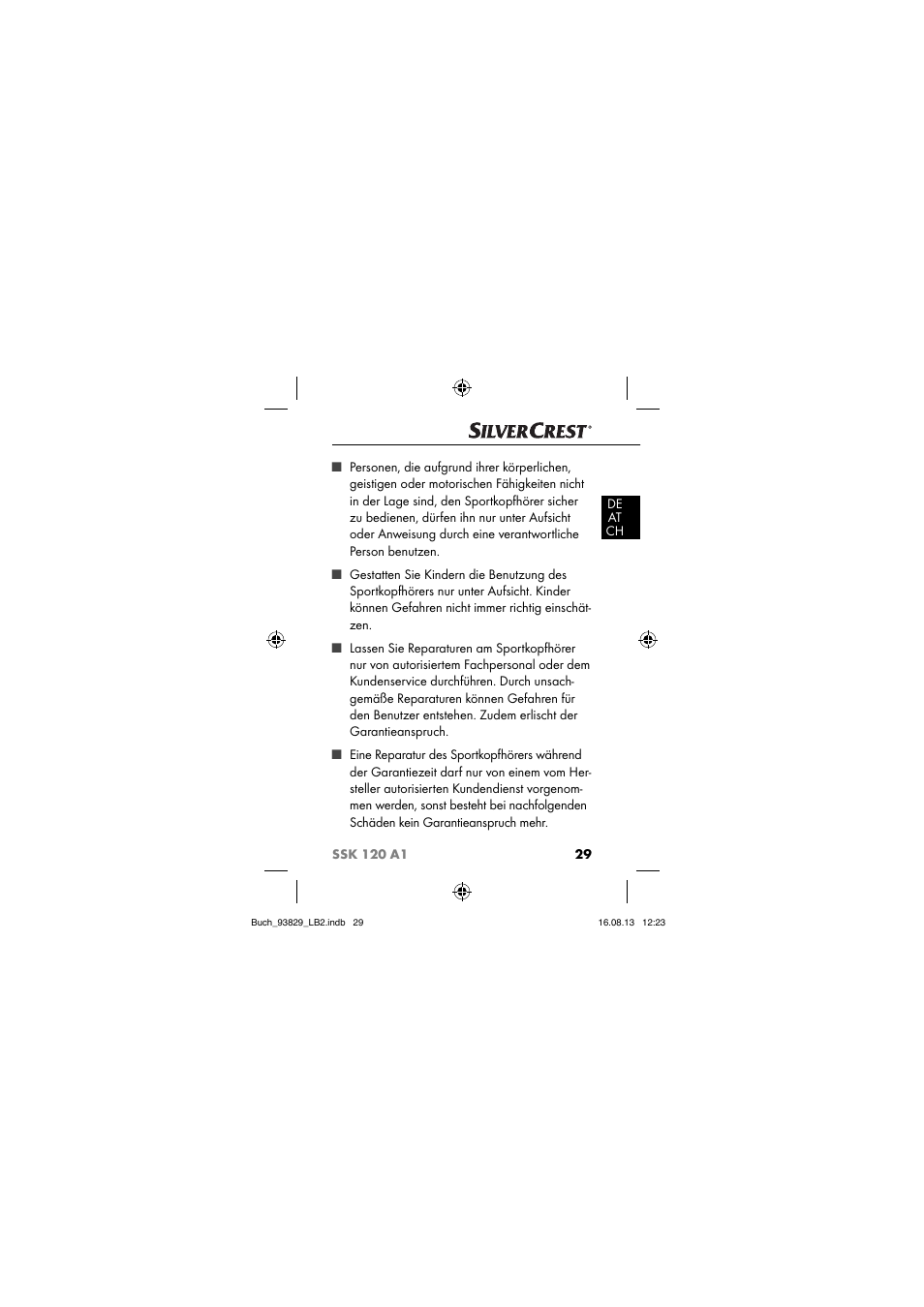 Crivit SSK 120 A1 User Manual | Page 32 / 69