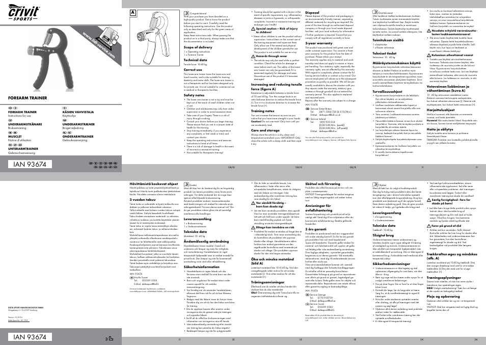 Crivit Sit Up Trainer Unterarmtrainer User Manual | 2 pages