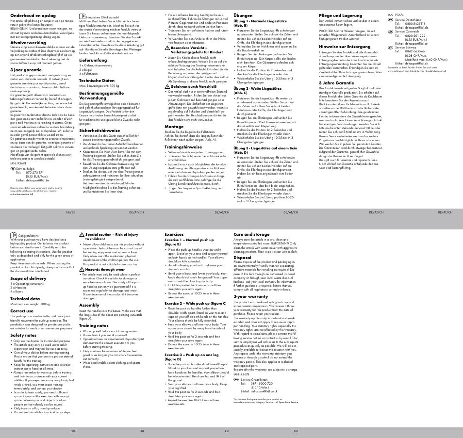 Crivit Sit Up Trainer Liegestuetzgriffe User Manual | Page 2 / 2