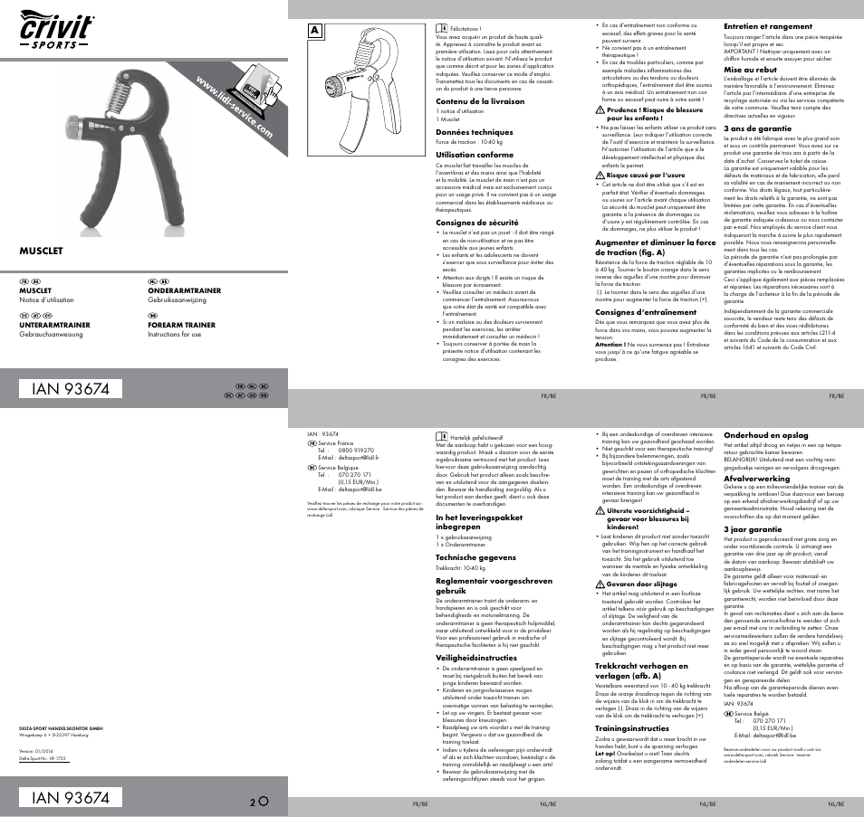 Crivit Sit Up Trainer Unterarmtrainer User Manual | 2 pages