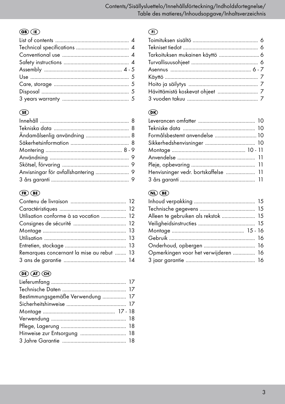 Crivit HM-1806 User Manual | Page 3 / 20