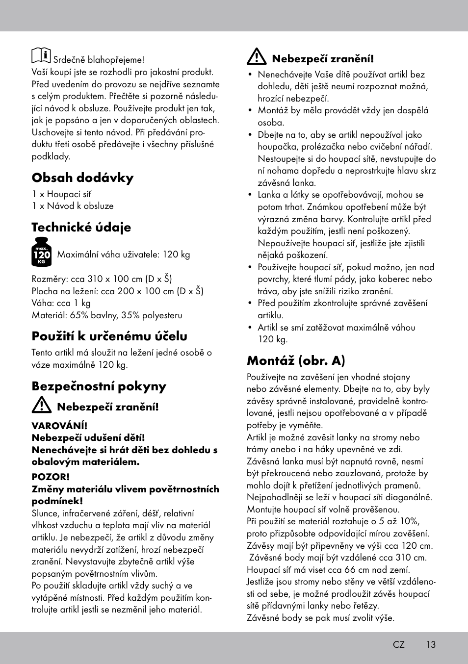 Crivit HM-1806 User Manual | Page 13 / 20