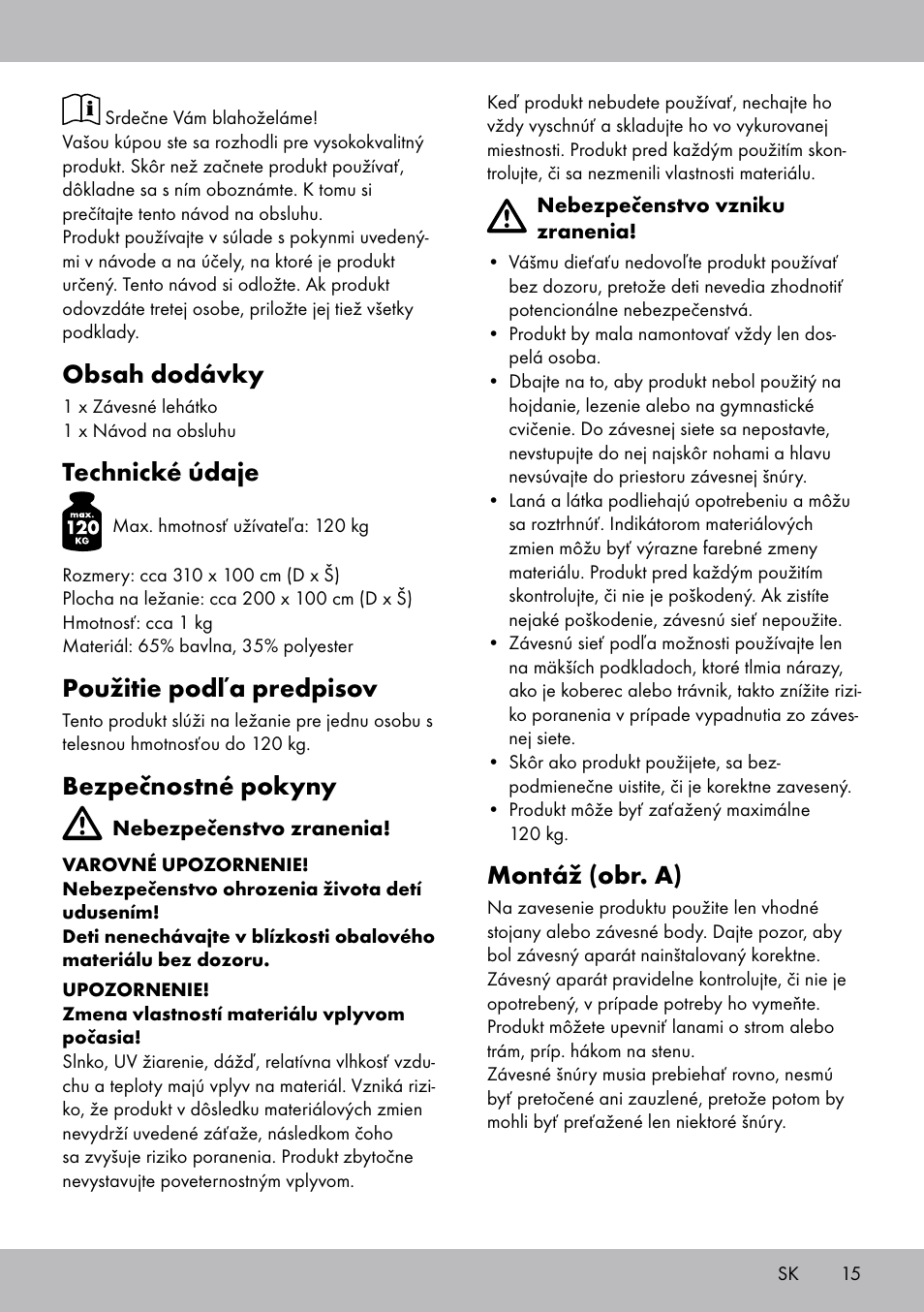 Crivit HM-1806 User Manual | Page 15 / 20