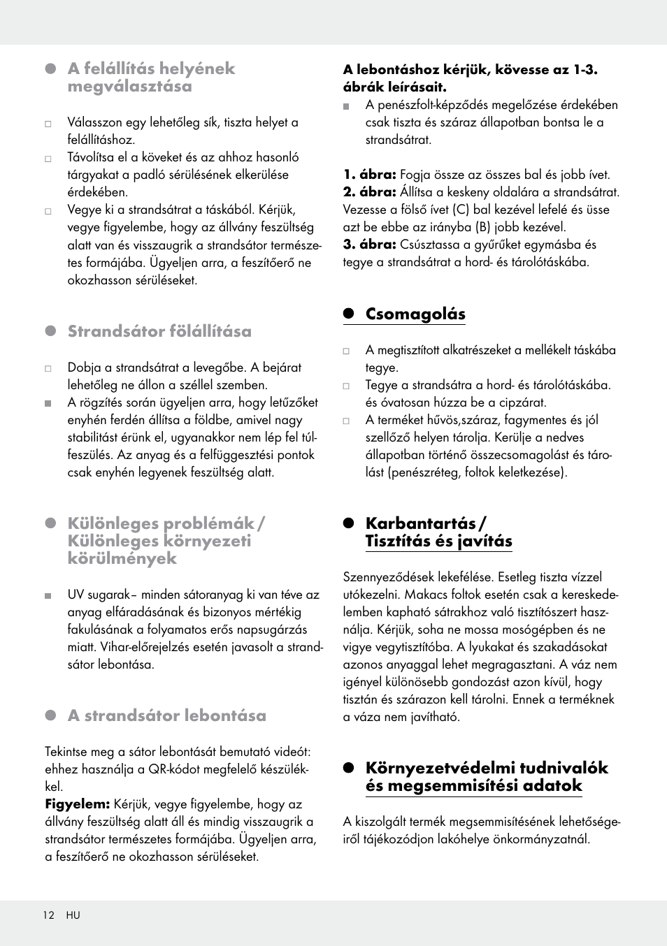 Crivit Pop-Up Beach Shelter User Manual | Page 12 / 27