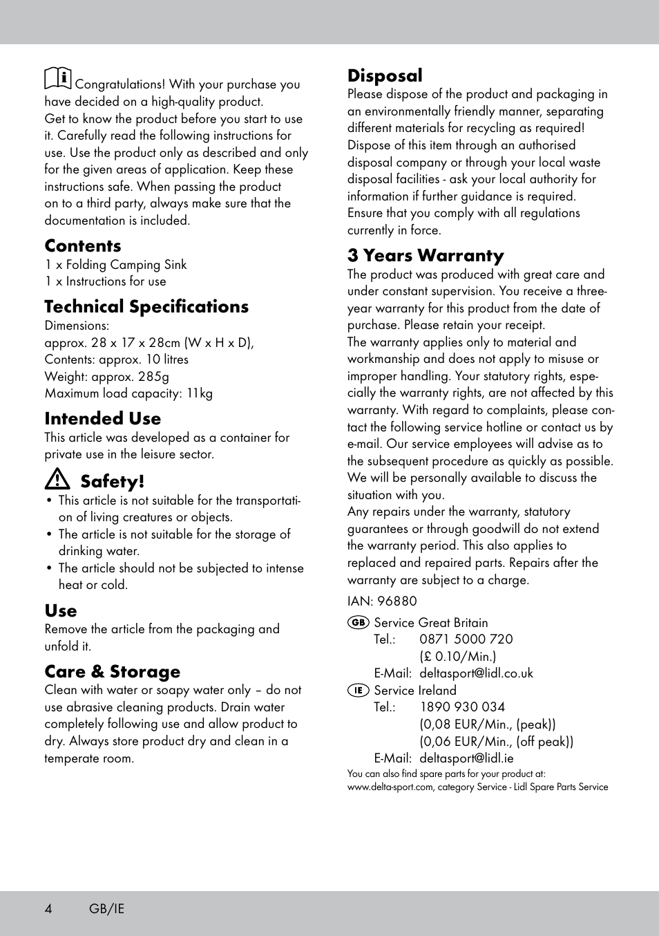 Crivit CS-1804 User Manual | Page 4 / 12