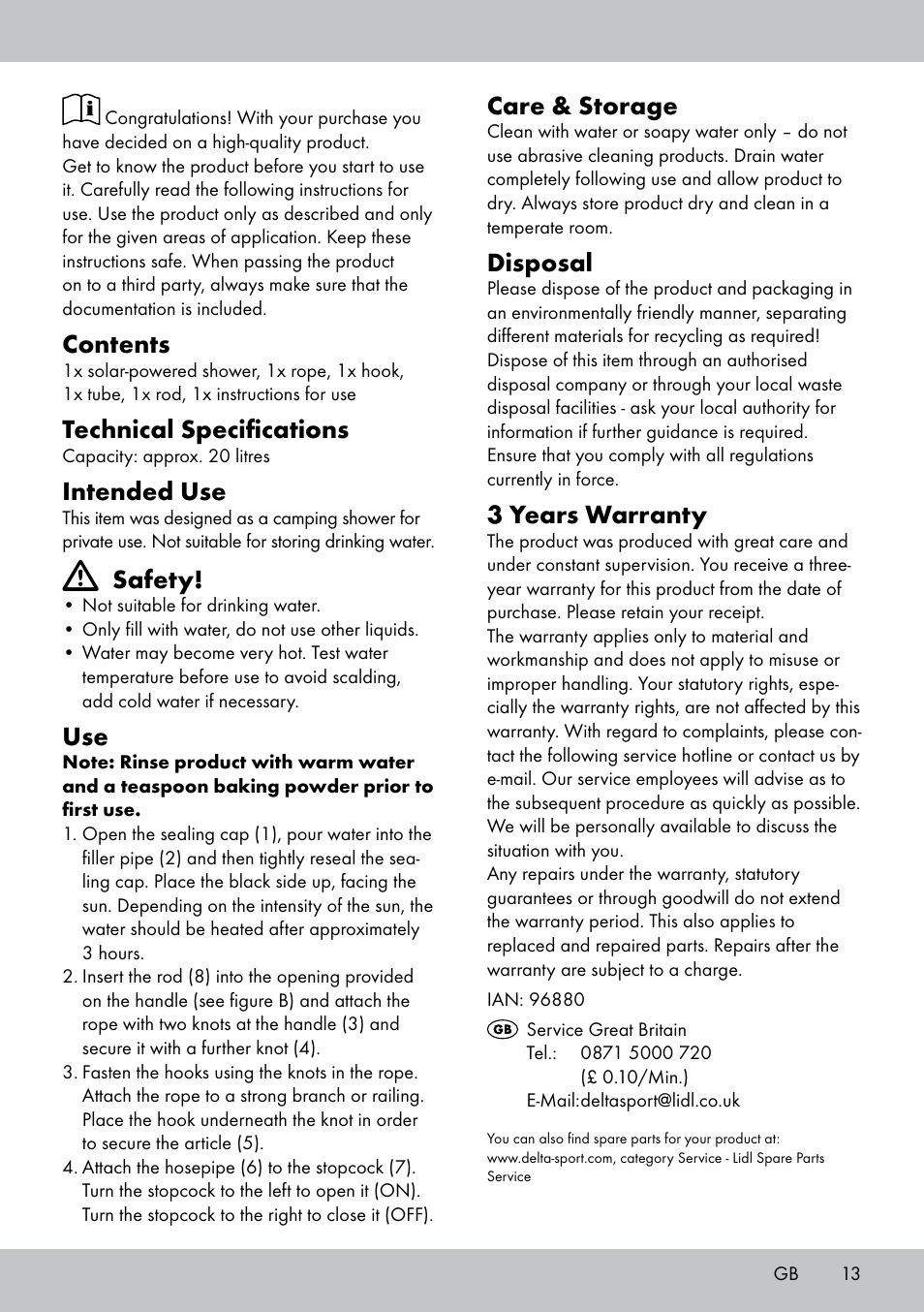Crivit CS-1802 User Manual | Page 11 / 14