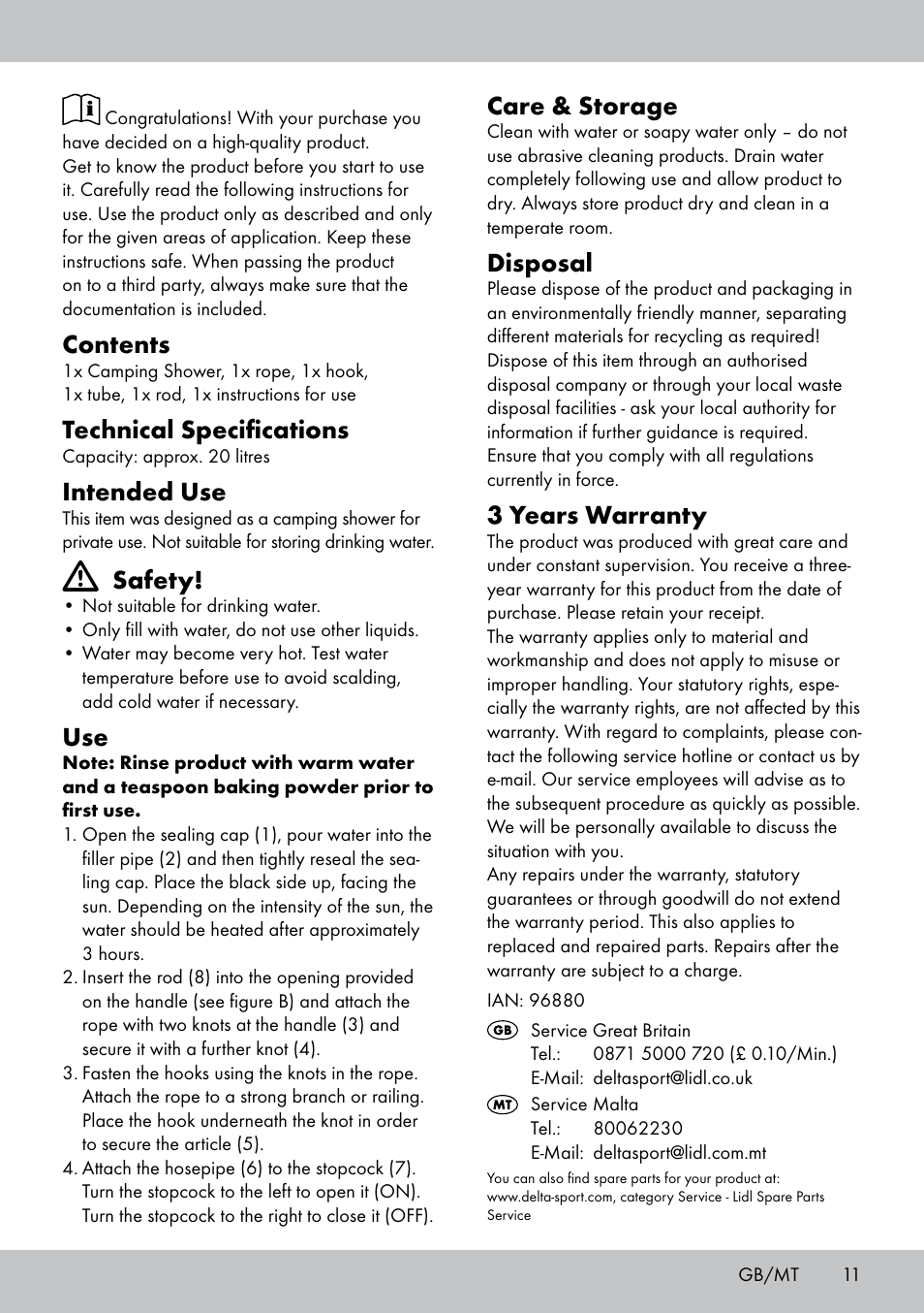 Crivit CS-1802 User Manual | Page 9 / 14