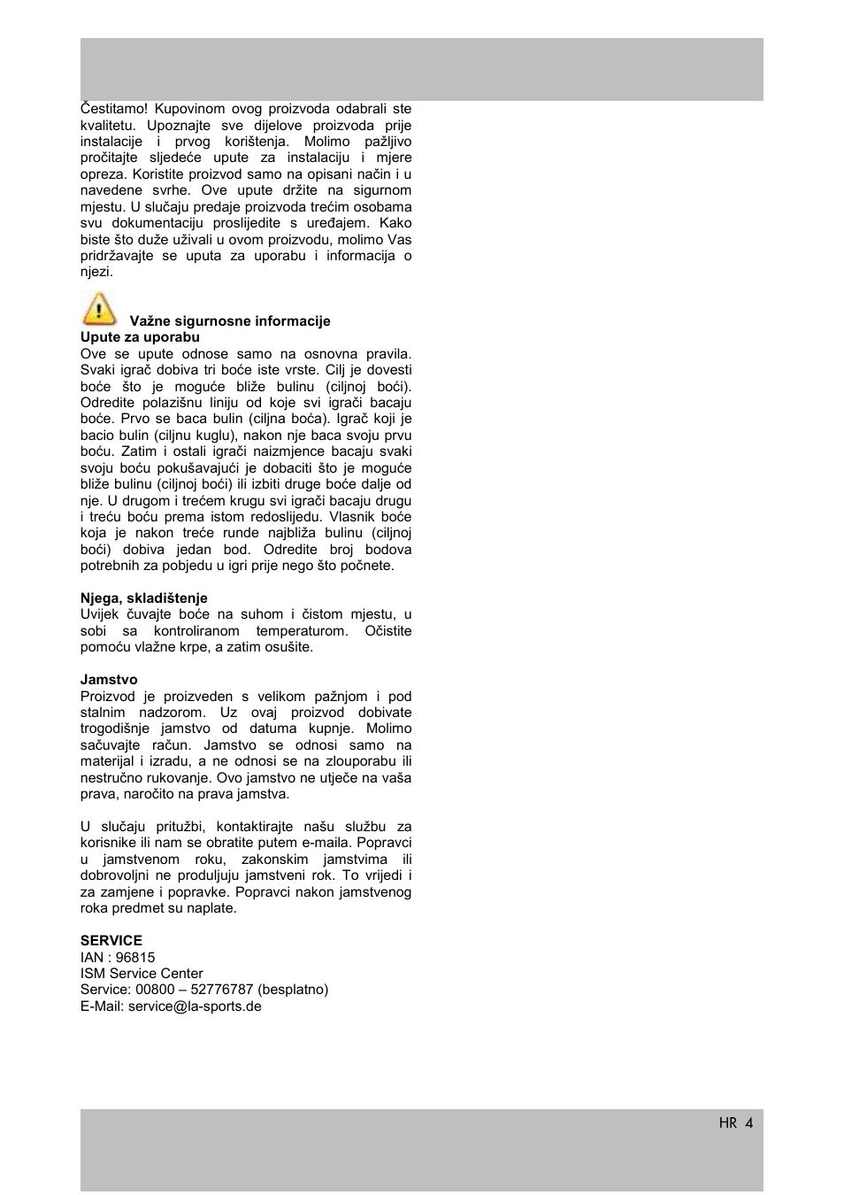 Crivit Boules Set User Manual | Page 4 / 6
