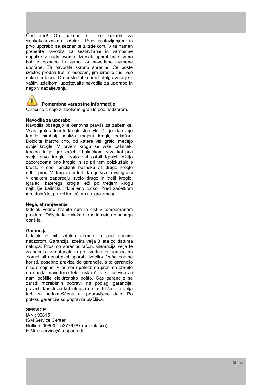 Crivit Boules Set User Manual | Page 5 / 8
