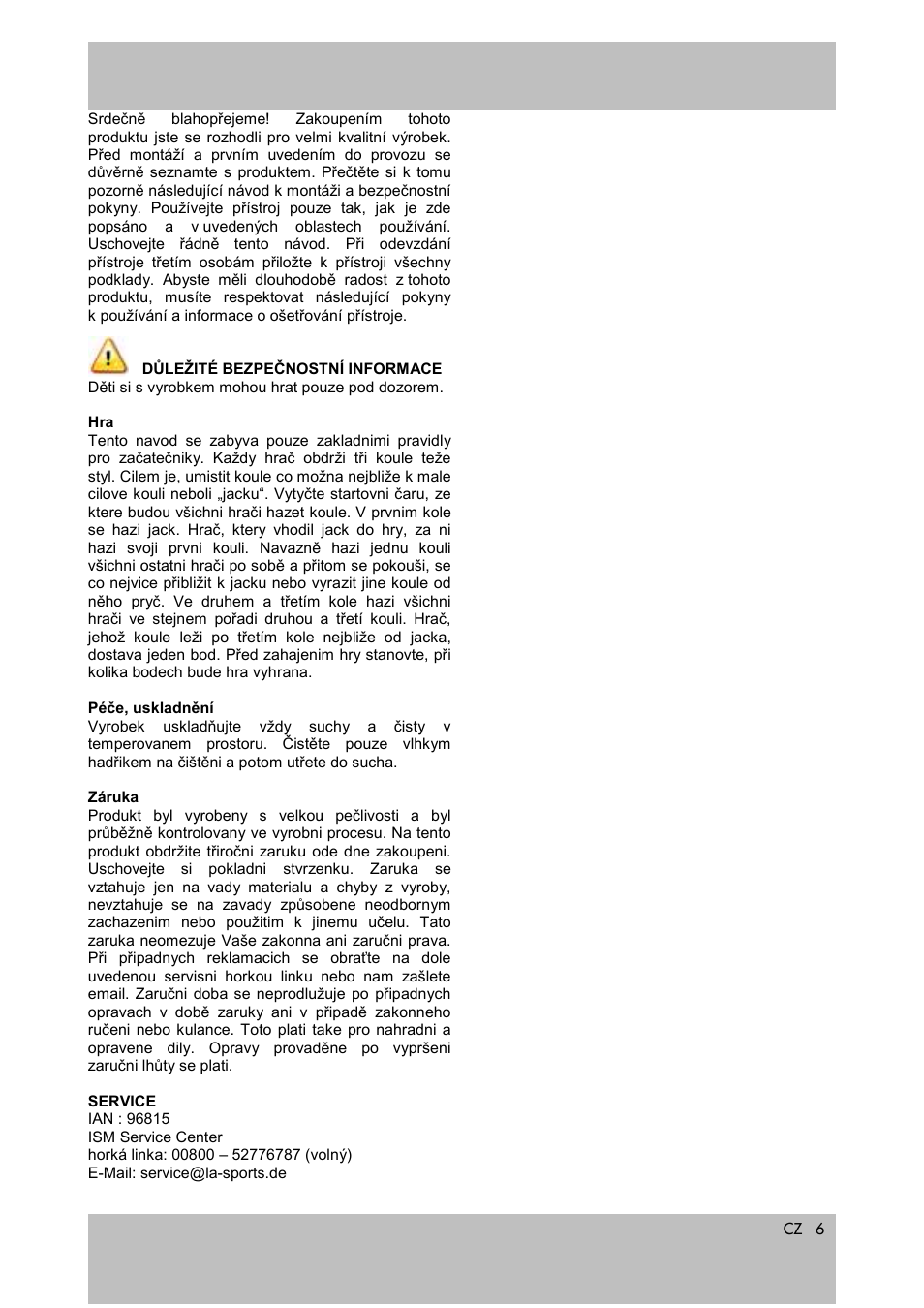 Crivit Boules Set User Manual | Page 6 / 8