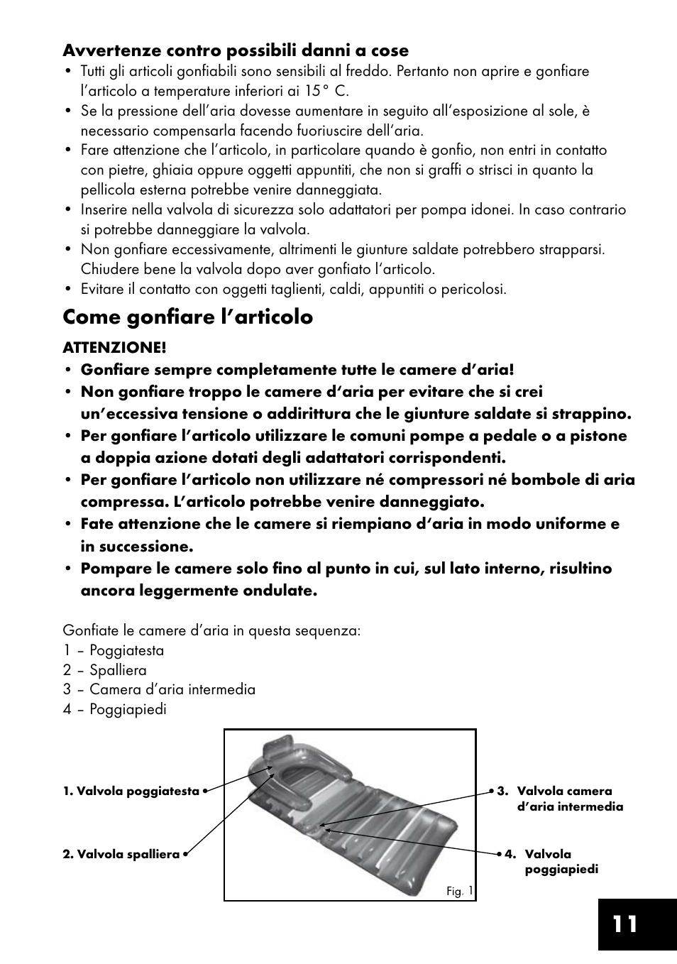 Come gonfiare l’articolo | Crivit Inflatable Beach Chair User Manual | Page 11 / 32