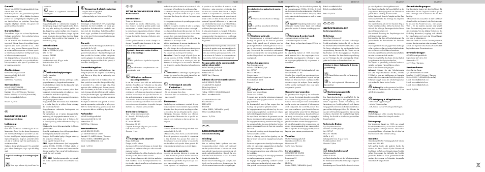 Crivit Pannier Bag Set User Manual | Page 2 / 2