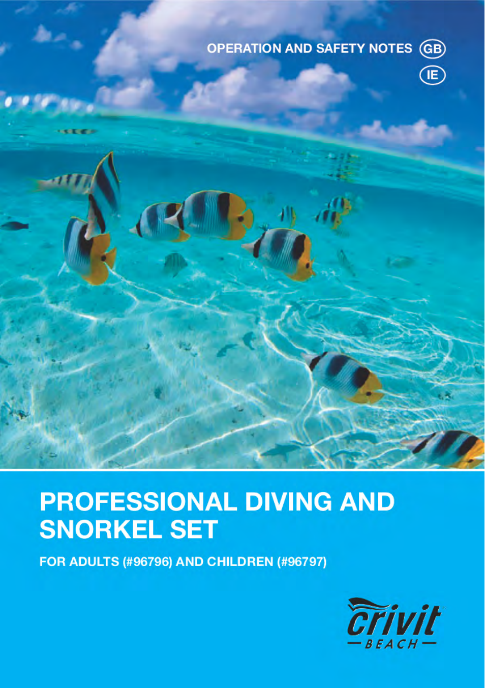 Crivit Professional Diving & Snorkelling Set User Manual | 4 pages