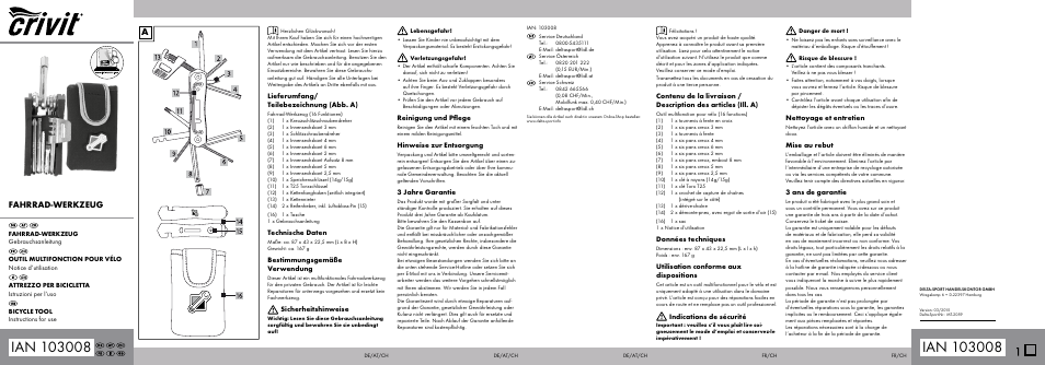 Crivit MT-2059 User Manual | 2 pages
