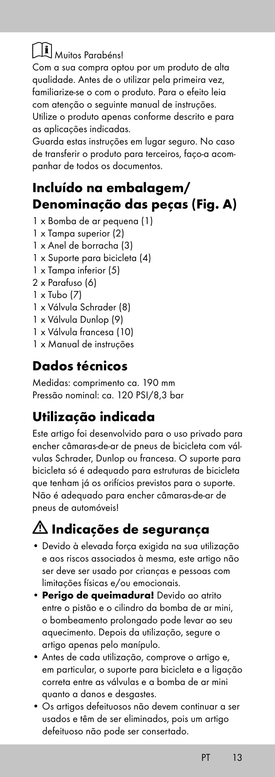 Dados técnicos, Utilização indicada, Indicações de segurança | Crivit MP-2058 User Manual | Page 13 / 24