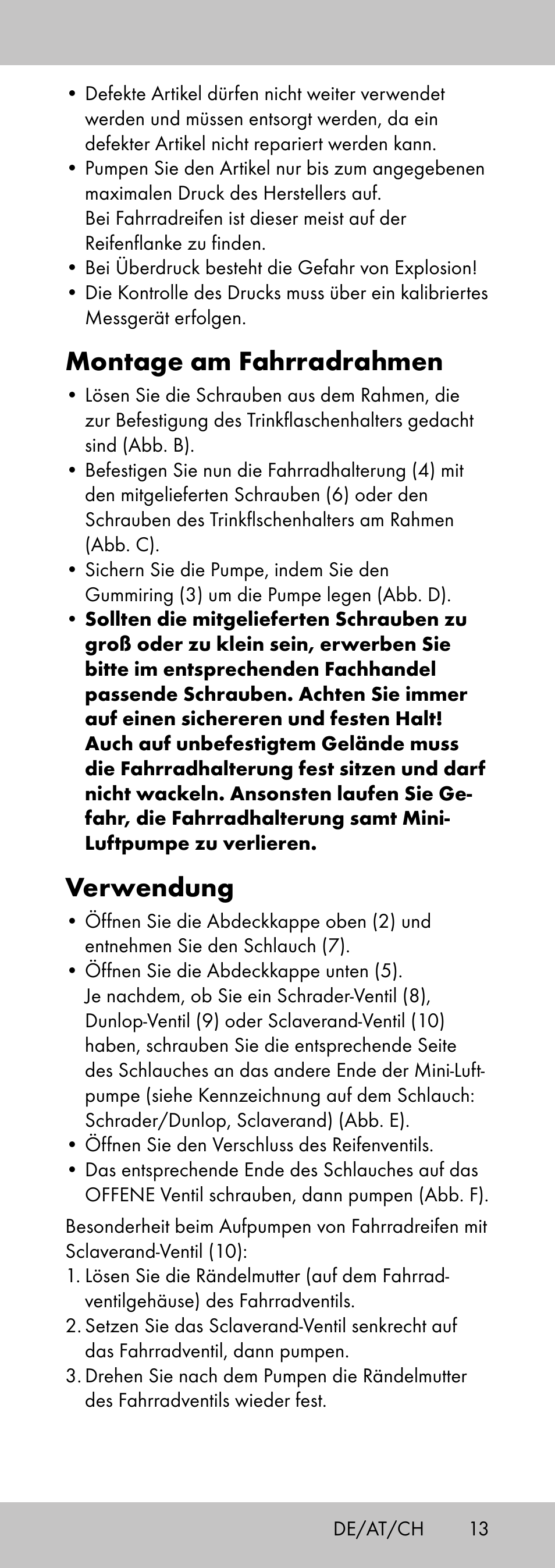 Montage am fahrradrahmen, Verwendung | Crivit MP-2058 User Manual | Page 13 / 20