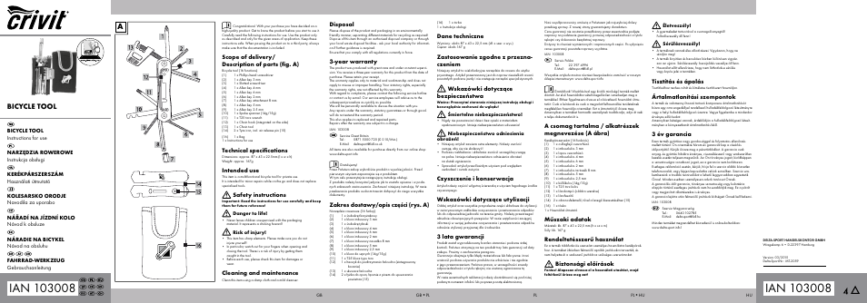 Crivit MT-2059 User Manual | 2 pages