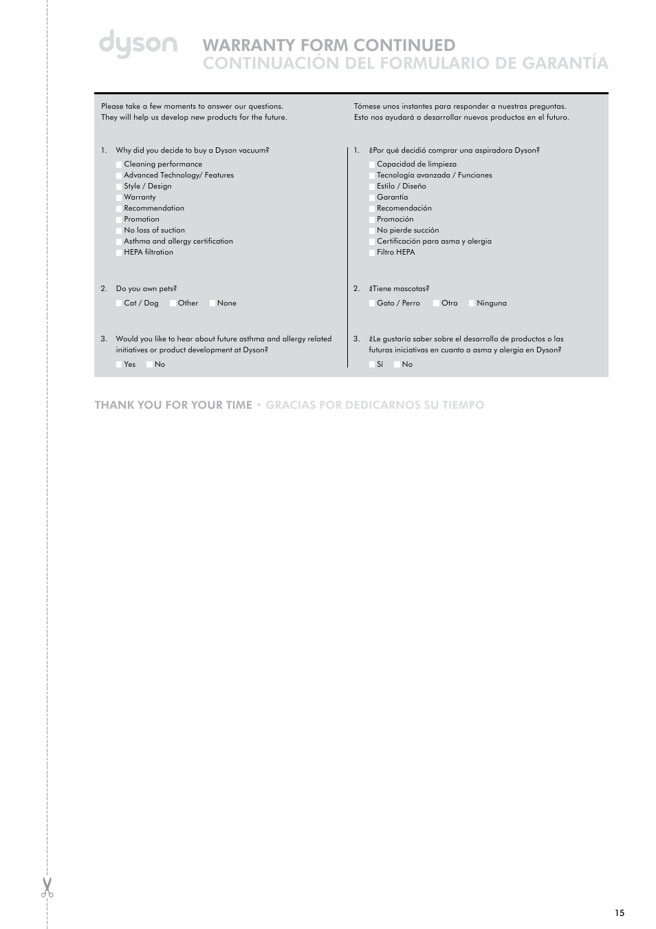 DYSON DC28 User Manual | Page 15 / 16